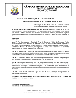 Decreto Legislativo de Homologa&ccedil;&atilde;o do Concurs 04/07/2012
