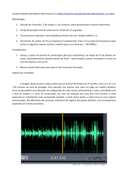 Estudo realizado pela Mestre Maria Sousa Cruz (htp://www.fl.ul.pt