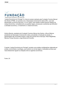 “Justiça Económica em Portugal” é o título do estudo realizado pela