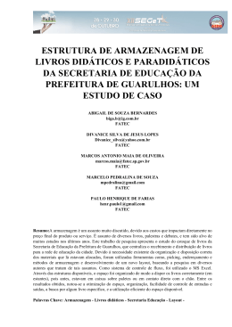 estrutura de armazenagem de livros did&aacute;ticos e
