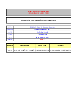EDITAL 022 2013 Anexo Único - ENGENHEIRO BELTRÃO