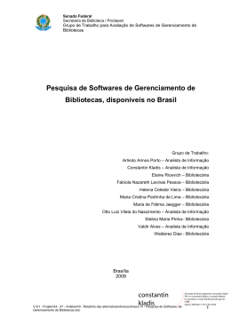 Pesquisa de Softwares de Gerenciamento de Bibliotecas