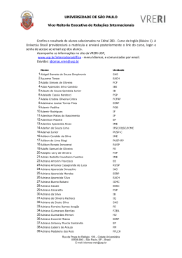 Inglês - Universidade de São Paulo