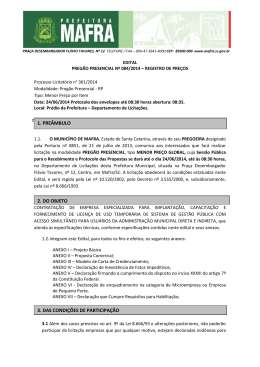 Edital PG 084 PR 361 Sistema de Gest&atilde;o P&uacute;blica Prefeitura