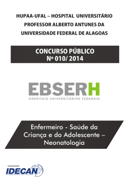 ENFERMEIRO - SA&Uacute;DE DA CRIAN&Ccedil;A E DO ADOLESCENTE