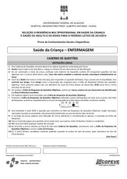 Prova - Enfermagem - Sa&uacute;de Da Crian&ccedil;a - Copeve