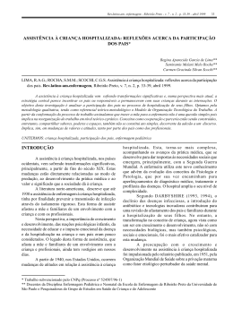 assist&ecirc;ncia &agrave; crian&ccedil;a hospitalizada - USP