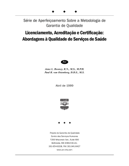 Licenciamento, Acredita&ccedil;&atilde;o e Certifica&ccedil;&atilde;o