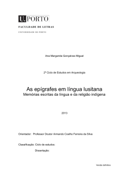 As ep&iacute;grafes em l&iacute;ngua lusitana