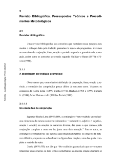 3 Revis&atilde;o Bibliogr&aacute;fica, Pressupostos Te&oacute;ricos e Procedi