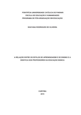 pontifícia universidade católica do paraná escola de