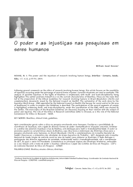 O poder e as injustiças nas pesquisas em seres humanos