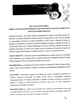 Declara&ccedil;&atilde;o de Lisboa sobre institui&ccedil;&atilde;o de medidas comuns