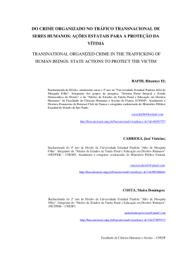 do crime organizado no tr&aacute;fico transnacional de seres humanos