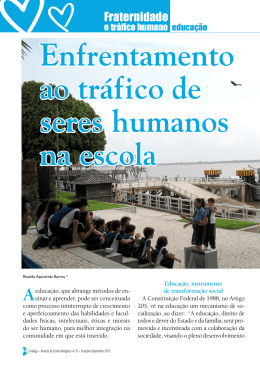 Enfrentamento ao tr&aacute;fico de seres humanos na escola