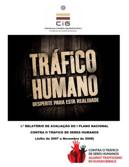 I Relat&oacute;rio de Avalia&ccedil;&atilde;o do I Plano Nacional Contra o Tr&aacute;fico de