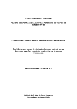COMISS&Atilde;O DO APOIO JUDICI&Aacute;RIO FOLHETO