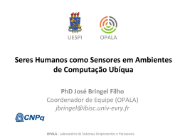Seres Humanos como Sensores em Ambientes de