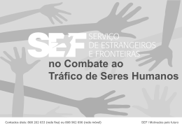 no Combate ao Tráfico de Seres Humanos