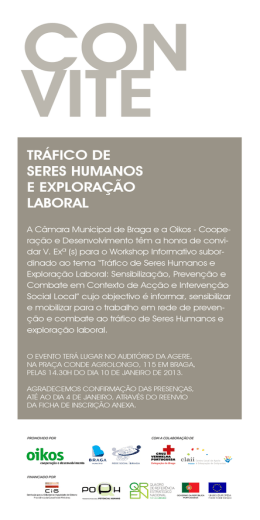 TR&Aacute;FICO DE sEREs HuMANos E EXPLORA&Ccedil;&Atilde;O LABoRAL