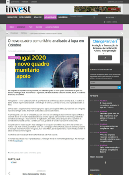 O novo quadro comunit&aacute;rio analisado &agrave; lupa em Coimbra