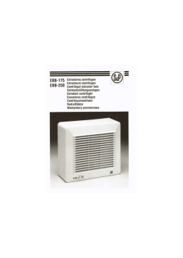 Manual de instalação e instruções de uso EBB-175 / EBB-250