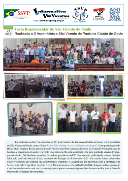 AGO SET 2014 - Conselho Metropolitano de Goi&acirc;nia da SSVP