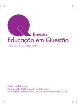 2014 - Revista Educa&ccedil;&atilde;o em Quest&atilde;o
