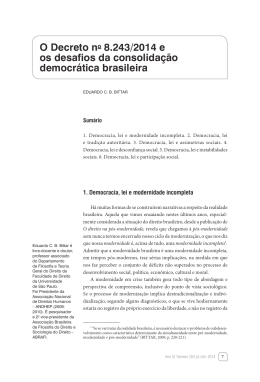 O Decreto no 8.243/2014 e os desafios da consolidação