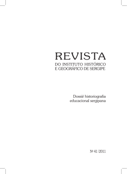 Volume - N&ordm; 41 Ano 2011 - instituto hist&oacute;rico e geografico de sergipe