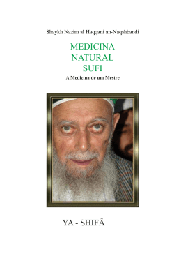 MEDICINA NATURAL SUFI - Ordem Sufi Naqshbandi