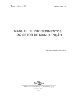 manual de procedimentos do setor de manutenção