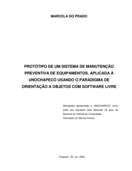 PROT&Oacute;TIPO DE UM SISTEMA DE MANUTEN&Ccedil;&Atilde;O PREVENTIVA