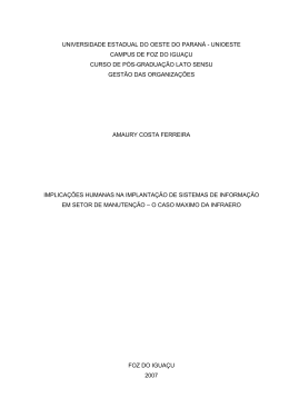 implica&ccedil;&otilde;es humanas na implanta&ccedil;&atilde;o de sistemas de