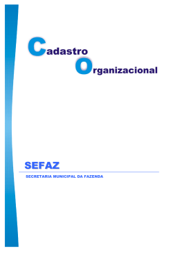 SECRETARIA MUNICIPAL DA FAZENDA