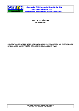 projeto b&aacute;sico para aquisi&ccedil;&atilde;o de postes