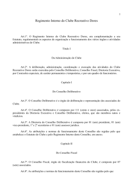 Regimento Interno - PDF - Clube Recreativo Dores