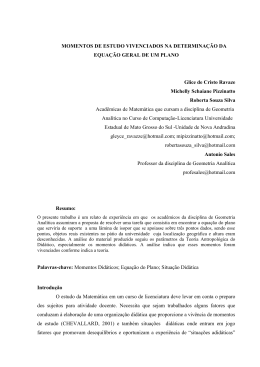 Determinando a Equa&ccedil;&atilde;o geral de um plano