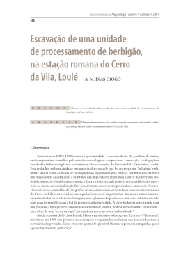 Escava&ccedil;&atilde;o de uma unidade de processamento de berbig&atilde;o, na