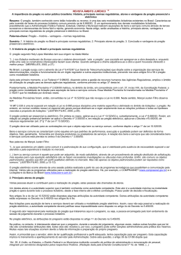 Hist&oacute;ria, principais normas regulat&oacute;rias
