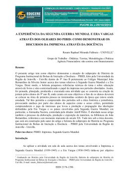 a experi&ecirc;ncia da segunda guerra mundial e era vargas atrav&eacute;s dos