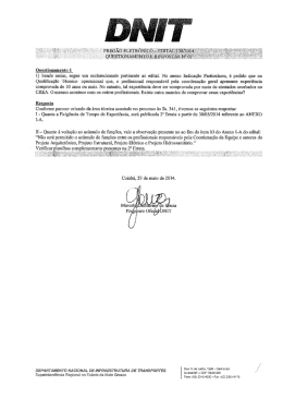Questionamento 1 l) Sendo assim, segue um esclarecimento