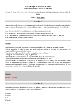 Resposta dos Recursos - Motorista