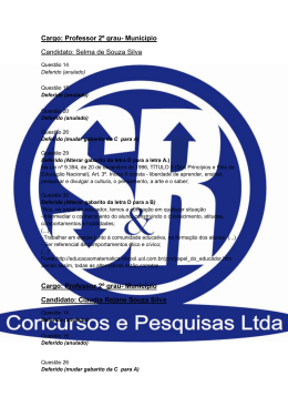 justificativa dos recursos - Sr Concursos e Pesquisas Ltda