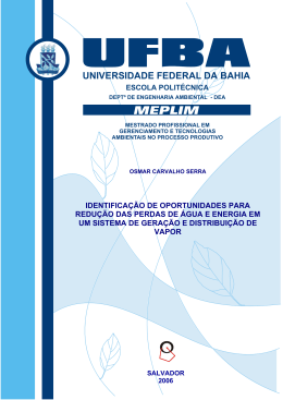 Identifica&ccedil;&atilde;o de oportunidades para Redu&ccedil;&atilde;o das perdas
