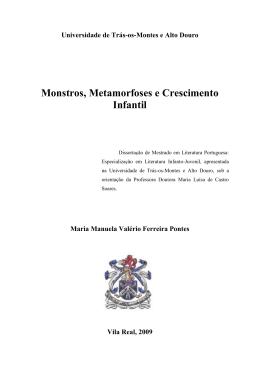 Monstros, Metamorfoses e Crescimento Infantil