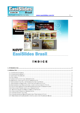 Manual de Opera&ccedil;&atilde;o do EasiSlides Brasil