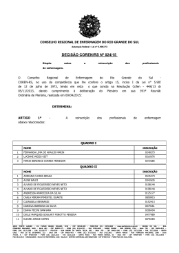 DECIS&Atilde;O COREN/RS N&ordm; 024/15