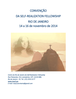 Informações sobre hotéis e outros - Self-realization Fellowship