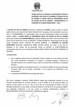 TERMO ADITIVO AO TERMO DE coOPERAçÃO TECNICA E